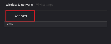 add vpn connection